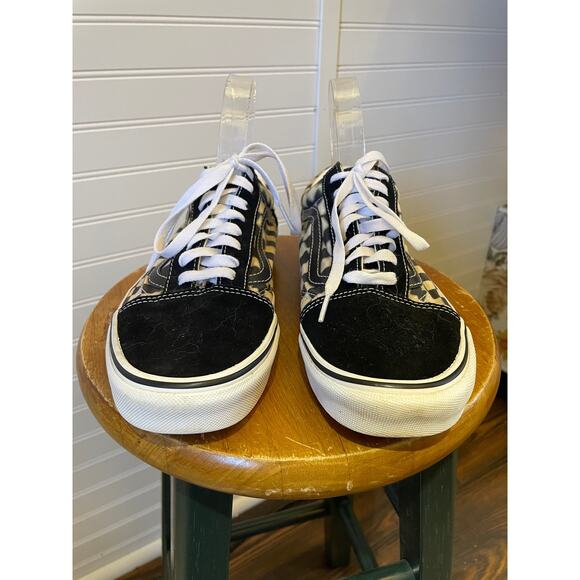 Vans Unisex Checkered Old School Black & White Shoes M=8 W=9.5 - Picture 4 of 12